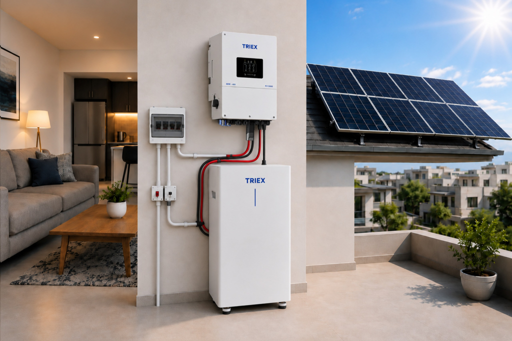 5kVA hybrid solar inverter running home appliances in Pakistan